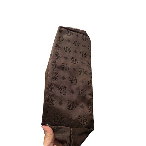 MCM Monogram Hobo Shoulder Bag Dark Brown‎ Leather Trim - Picture 4 of 4